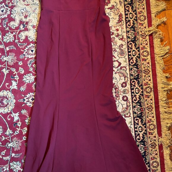 Azazie Nicolina Dress in Cabernet - Picture 2 of 4